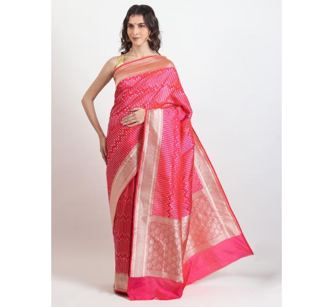 The Weavers Shop By Raavi Brocade Pure Katan Silk Banarasi Saree